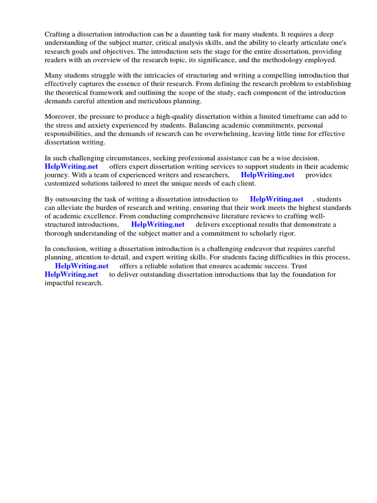 Dissertation Introduction Format | PDF | Thesis | Essays