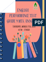 English Performance Test Grade 9 MTS - An 2024