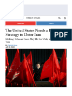 The United States Needs A Better Strategy To Deter Iran - Foreign Affairs