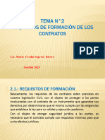 Tema #2 REQUISITOS DE FORMACION DE LOS CONTRATOS