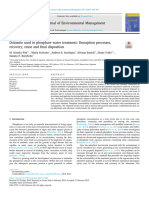 Dolomite Used in Phosphate Water Treatment: Desorption Processes, Recovery, Reuse and Final Disposition