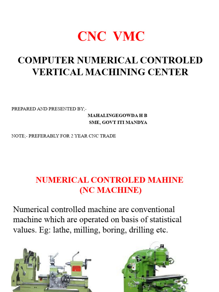 CNC VMC | PDF | Numerical Control | Machining