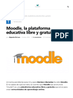 Moodle Plataforma Educativa Libre Gratuita