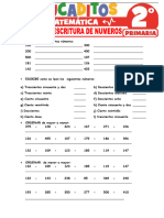 Lectura y Escritura de Numeros para Segundo Grado de Primaria