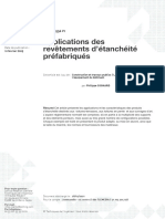 Applications Des Revêtements D'étanchéité Préfabriqués: Réf.: C3556 V1