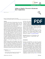 The Effect of Hyaluronidase On Depth of Necrosis in Hyaluronic Acid Filling-Related Skin Complications