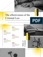 Criminal Law Effectiveness Research Presentation Yellow Variant