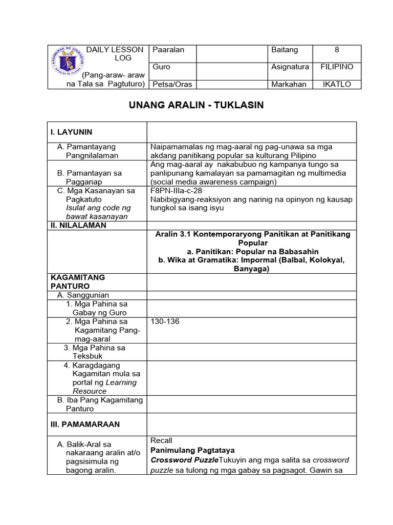 Aralin 3. 1 3rd Grading | PDF