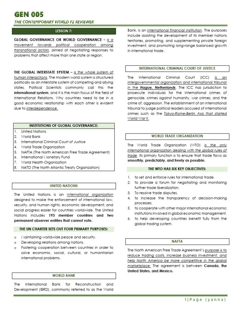 Gen 005 P2 Reviewer | PDF | Foreign Direct Investment | International ...