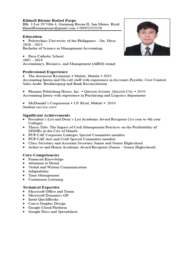 Comprehensive Resume | PDF