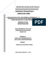 La Educacion Inclusiva Vista Desde La Experiencia de Las Docentes de Preescolar