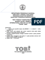 2008 - Seleksi OSN Tingkat Kabupaten-Kota, Iterasi 2