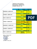 P3-5 Mid-Semester 2 Test Schedule