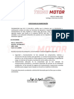 Certificado de Mantencion Tecnomotor