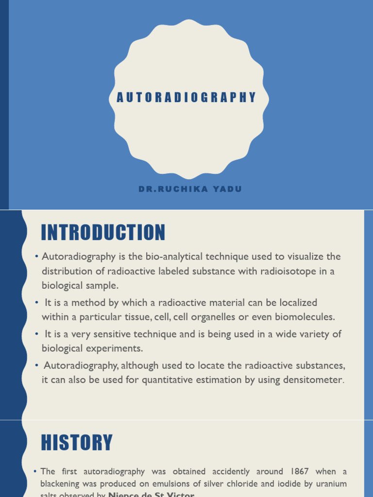 Autoradiography PDF Radioactive Decay Silver