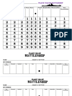 Base 1 For Math Place Value Battleship