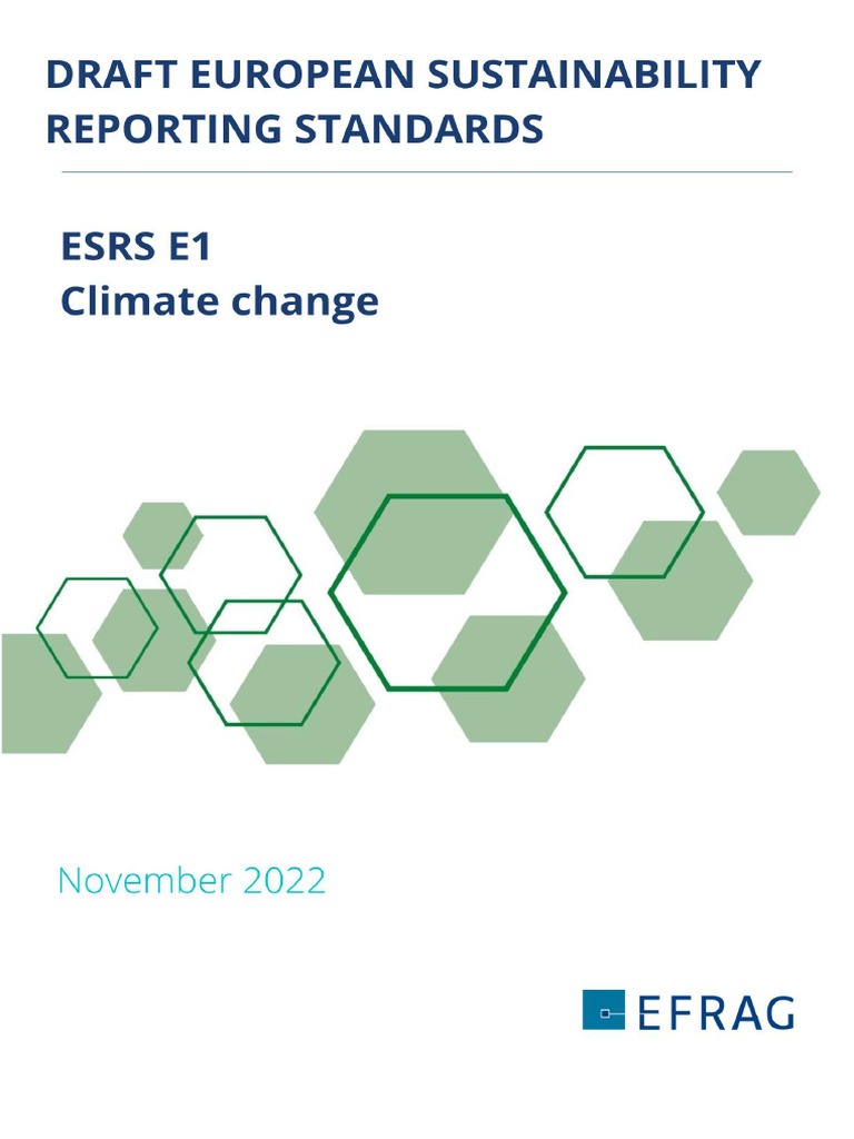 ESRS E1 Climate Change Disclosure Guide | PDF | Climate Change ...