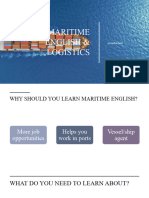 Maritime English and Logistics