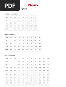 Size Chart - Bata