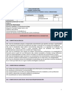 FICHA ASIGANTURA MÁSTER. Enfoques e Instrumentos Participativos en Trabajo Social