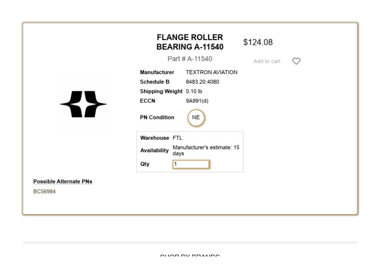 Flange Roller Bearing A-11540 Details | PDF