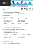 PDF Soal Uas B Inggris Kelas 3 SD Semester 2 Dan Kunci Jawaban