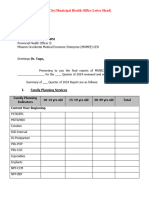 Template For Printed Summary of Quarterly Reports To IPHO