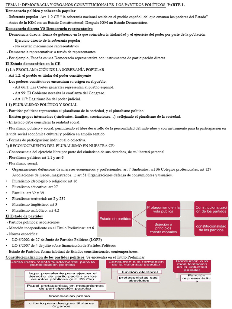 Democracia y Partidos en la CE | PDF | Democracia | Ideologías políticas