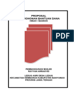 Draft Proposal PEMBANGUNAN MASJID Rayyan Arrasyid Ledug