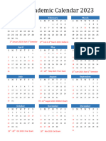 Academic Calendar 2023