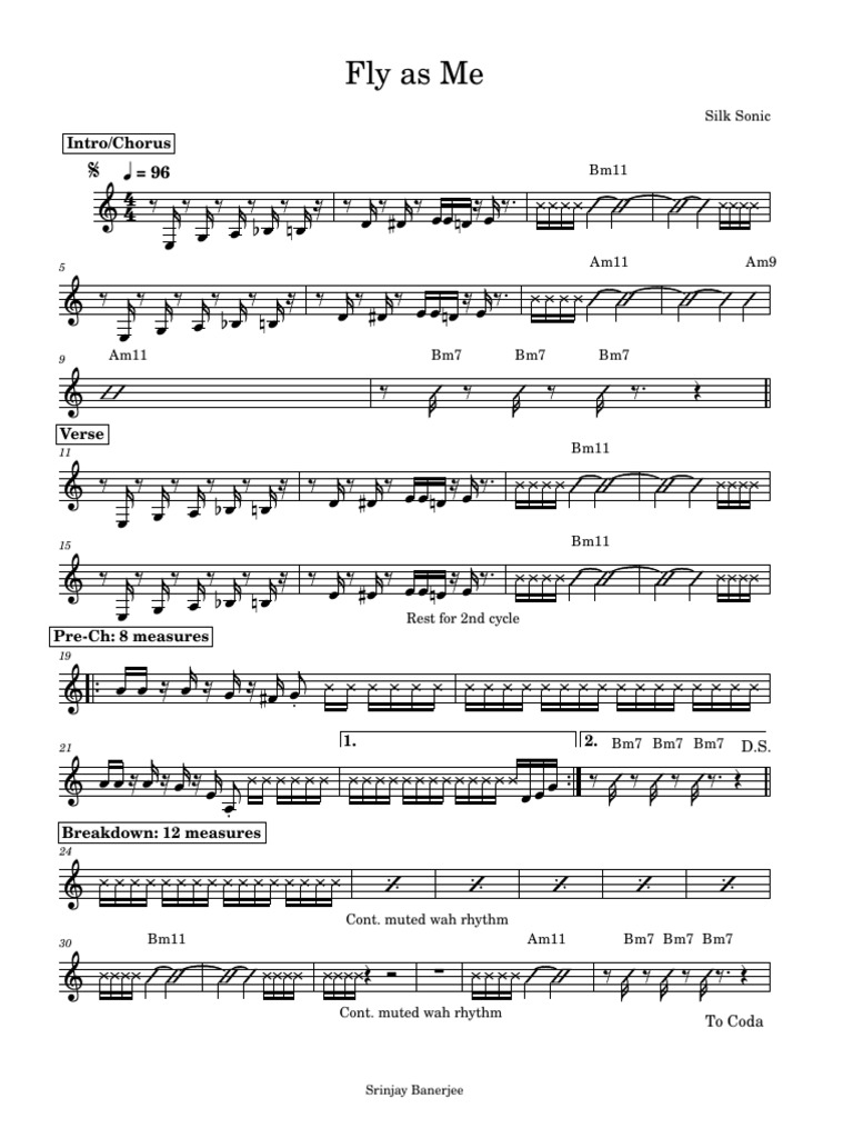 Fly As Me | PDF | Music Theory | Musical Forms