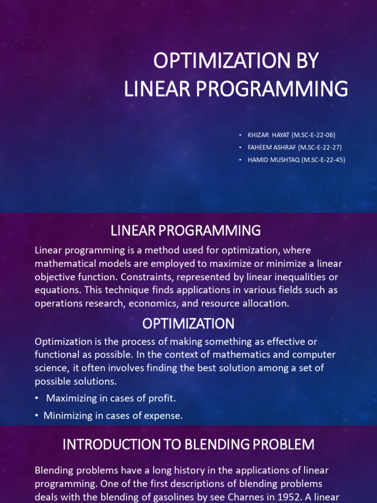 Linear Programming by Hamid Mushtaq | PDF | Mathematical Optimization ...