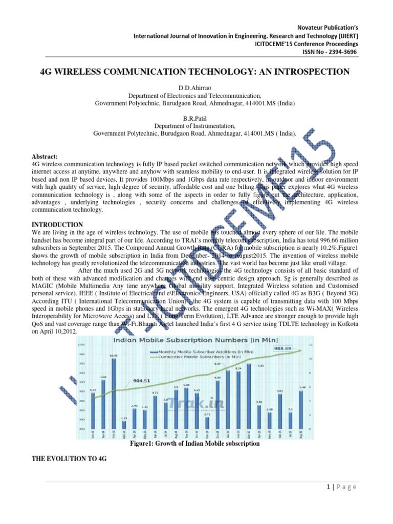 4g Wireless Communication Technology An 3b09c1dd | PDF | Orthogonal ...