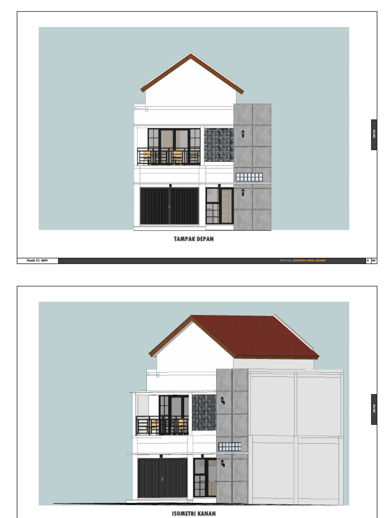Desain Fasad Ruko Minimalis 1 Lantai | PDF