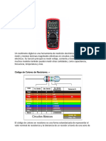 Multímetro Digital y Código de Colores de Resistores