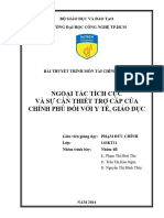 Xemtailieu Bai Thuyet Trinh Mon Tai Chinh Cong Ngoai Tac Tich Cuc Va Su Can Thiet Tro Cap Cua Chinh Phu Doi Voi y Te Giao Duc