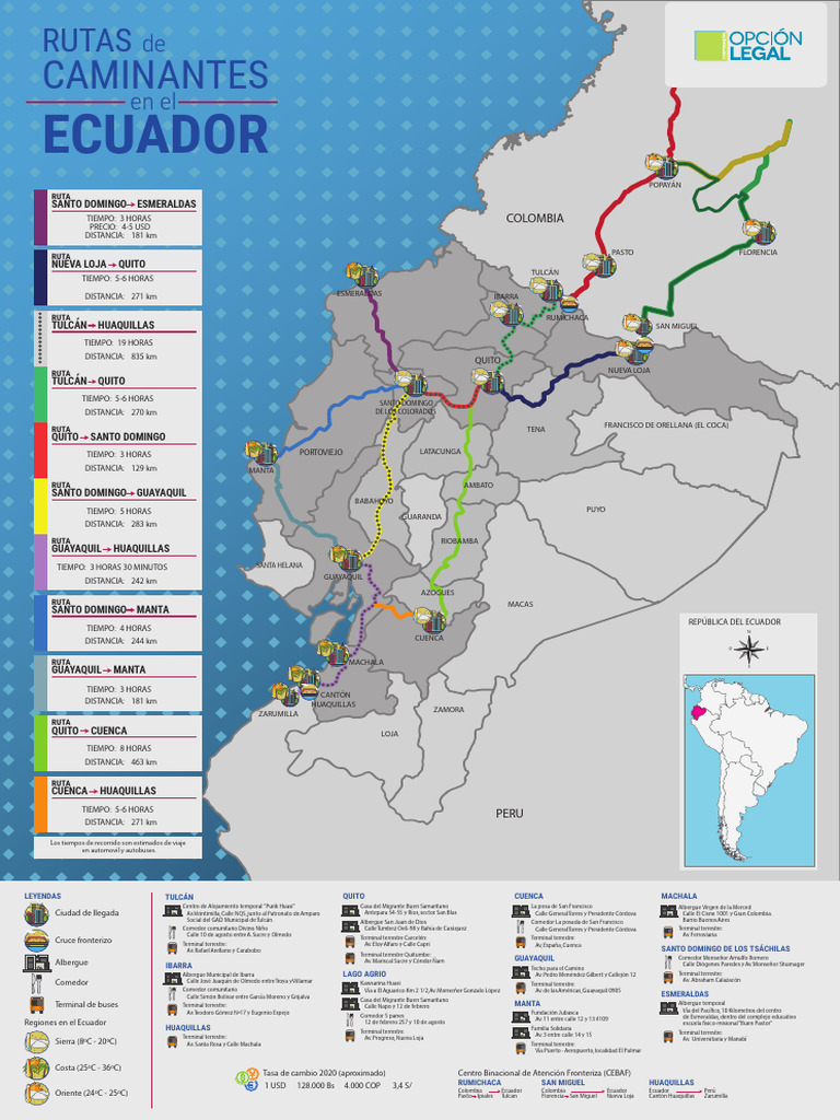 Mapa de Rutas Terrestres en Ecuador | PDF | Ecuador | Comunidad andina