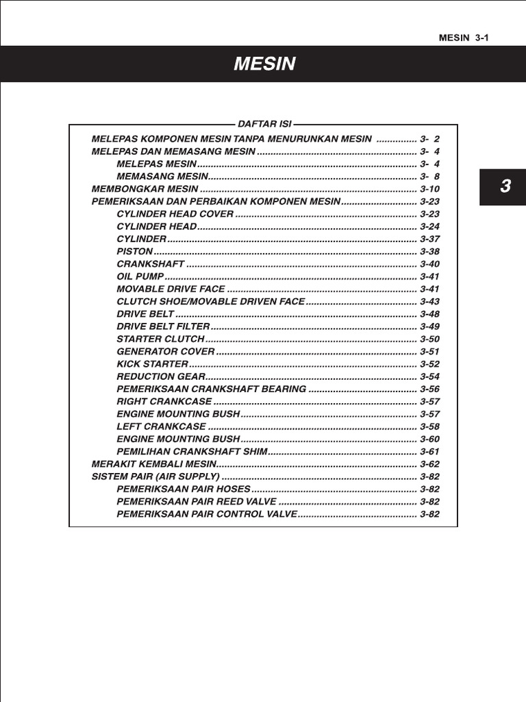 Repair Manual - 3 (MESIN) | PDF