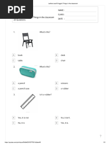 Latihan Soal B Inggris Things in The Classroom