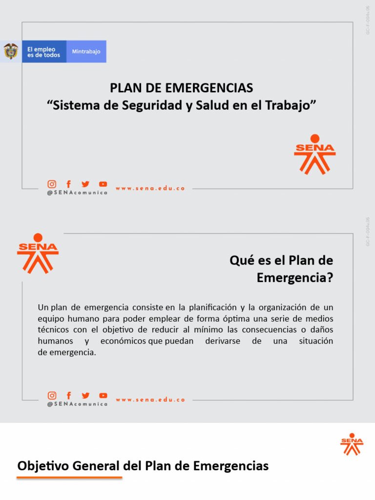 Presentación Plan de Emergencias | PDF | Seguridad y salud ocupacional ...