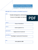 Projecte O Tesina D'Especialitat: Estudio Del Diagnóstico y Del Tratamiento de Presas de Hormigón Con Expansiones