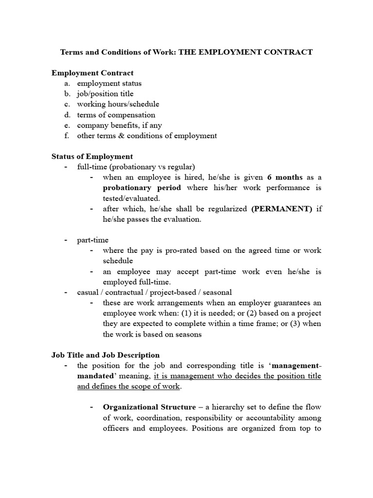 Labor Relations Notes Pdf Employment Collective Bargaining