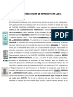 Acta Nombramiendo Representante Legal La Cuspide