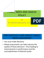 Public Need and Analys Policy (Analisa Kebutuhan Publik Dan Analisa Kebijakan Publik)