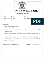 Chemistry Ss1 Practical Examination (2nd Term)