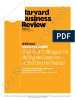 HBR Case - Give Your Colleague The Rating He Deserves or The One He Wants
