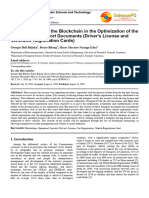 Implementation of The Blockchain in The Optimization of The Security of Transport Documents (Driver's License and Vehicules Registration Cards)