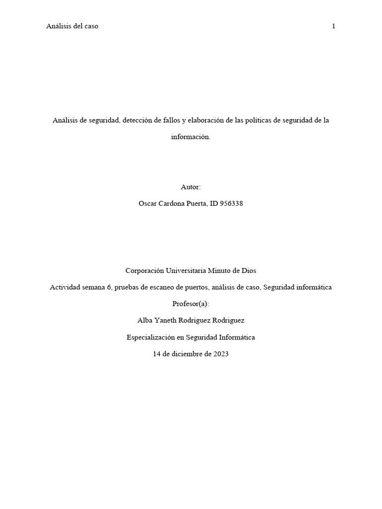 Cardona Oscar Analisisdecaso S8 | PDF | Malware | La seguridad informática