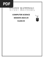 XI-CS Study Material 2023-24