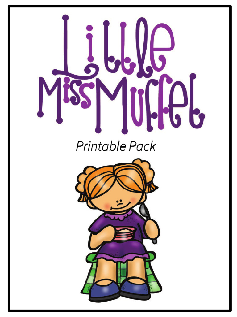 Little Miss Muffet Printable Pack A PDF